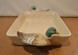 Fitz &amp; Floyd 16 1/2&quot; Casserole Dish With Mallard Duck Handles 2 Quarts - £67.26 GBP