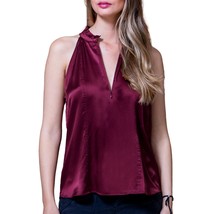 Go By Go Silk go scuba cutaway top in RUM RAISIN - size XS - £112.35 GBP