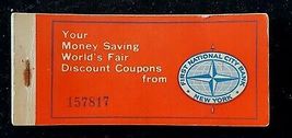New York World&#39;s Fair Discount Coupon Book from First National City Bank 1964-65 - £5.48 GBP