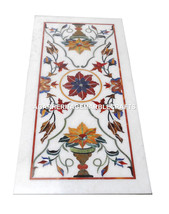 Marble Dining Table Top Rare Hakik Inlaid Marquetry Arts Living Room Decors - £811.23 GBP+