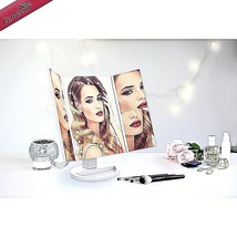 Vanity Beauty Mirror Portable Makeup LED Lights Magnifying w/ Touch Screen - £27.97 GBP