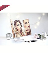 Vanity Beauty Mirror Portable Makeup LED Lights Magnifying w/ Touch Screen - £29.88 GBP