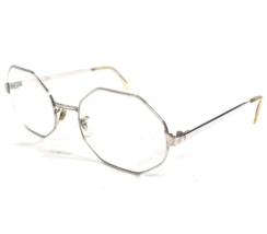 Vintage Liberty USA Eyeglasses Frames Silver Polygon 12KT Gold Filled 53-20-130 - £36.98 GBP