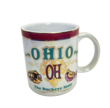 Vintage Ohio The Buckeye State Ceramic With Pearl Finish Coffee Mug - £16.97 GBP