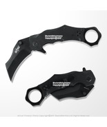 Tactical Karambit Folding Combat Knife G10 Handle Patented Quick Release Sheath - $29.68