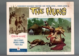 HUNS-1962-CHELO ALONZO-JACQUES SERNAS-ADVENTURE-ACTION-LOBBY CARD FN - $17.46