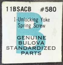 NOS NEW Genuine Bulova Cal. 11BSACB - Unlocking Yoke Spring Screw - Part... - $13.85