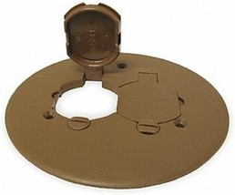 Cantex 5133678U Duplex Receptacle Floor Box Cover Round PVC 2-Gang, Bronze - €20,59 EUR