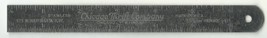 Vintage 6&quot; Stainless Steel RULER Etched Metal Chicago Thrift Company 1950s - $340.94