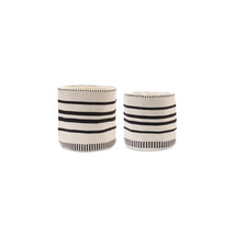 Striped Woven Cotton Basket (Set of 2) - $136.50