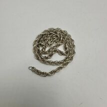 Vintage 925 Sterling Silver Rope Chain Necklace Unisex - $189.00