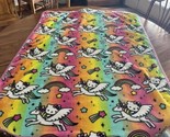 Northwest Hello Kitty Rainbow blanket 49 x 37&quot; soft lovey plushie blanket - $17.77
