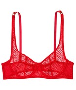 Victoria&#39;s Secret Very Sexy Unlined Zebra Lace Balconette Bra Red Size 32D - $1,142.18 MXN