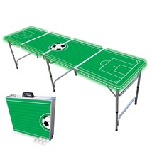 Partypong 8-Foot Folding Beer Pong Table W/Led Lights - Soccer Field Edi... - $293.99