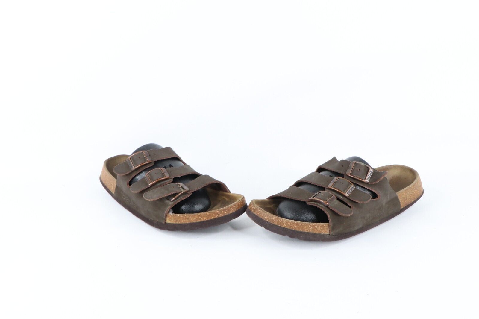 Vintage Betula Birkenstock Womens 7 Distressed Leather Strap Sandals Dar... - $39.55
