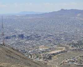 El Paso Texas and Juarez Mexico viewed from Franklin Mountains Photo Print - $8.81+