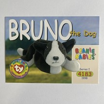 Bruno the dog 1998 TY Beanie Babies RETIRED Card #4183 Series 1 - £1.33 GBP