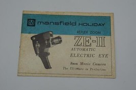 Mansfield Holiday Reflex Zoom Ze-Ii 8mm Film Caméra Manuel - $35.42