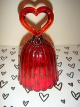 Fenton Ruby Heart Handle Bell - £11.14 GBP