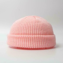 Ribbed Simple Double Layer Premium Beanie Women Men Pink Knit Hat Ski Head US - £11.06 GBP