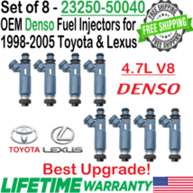 OEM Denso 8Pcs Best Upgrade Fuel Injectors For 2000-2004 Toyota Tundra 4.7L V8 - £147.95 GBP