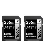 Lexar Professional 1667x 256GB (2-Pack) Memory SDXC UHS-II Cards, C10, U... - £141.63 GBP
