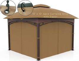 Gazebo Universal Replacement Privacy Curtain 4-Panels Sidewall, 10&#39; X 13... - $181.98