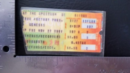 GENESIS / PHIL COLLINS - VINTAGE LAMINATED NOVEMBER 27, 1981 CONCERT TIC... - $10.00