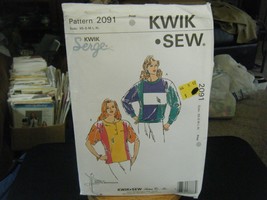 Kwik Sew 2091 Misses Tops Pattern - Size XS/S/M/L/XL - $11.24