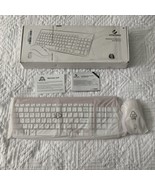 Wireless Keyboard and Mouse Combo Stylish Compact Pink Full-Size Keyboard - $40.19
