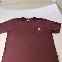 Carhartt K87-PRT Loose Fit Men's Red Maroon Short Sleeve Workwear T-Shirt Size M image 8