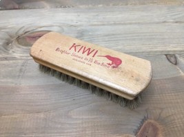 Vintage Advertising Kiwi 100% Horse Hair Brush Brighter Shine In 1/2 Tim... - $20.17 CAD