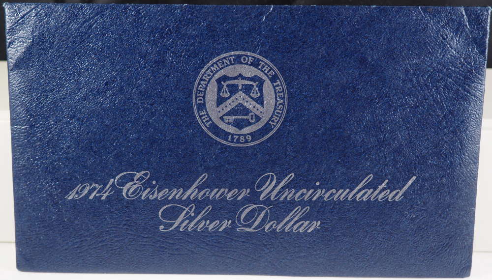 1974 S Eisenhower Dollar Ike 40% Silver US Mint Blue Pack BU US Coin SKU... - $19.95