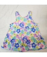 Wonder Nation Girls Swing Tank Top Shirt Size SMALL (6-6X) Cool Peri Floral - $239.29 MXN