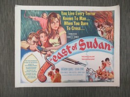 East of Sudan Movie Poster Anthony Quayle Sylvia Syms 1964 Columbia 22x28 - $33.85