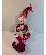 Valentine&#39;s Day Fairy Elf Shelf Sitter 26” Posable Mantel Tabletop Decor... - $37.91 CAD