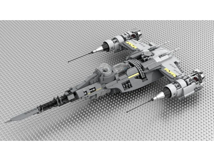 990pcs Moc Bricks Din Djarin modified N1 Starfighter Building Kit Aircraft Mod - £101.07 GBP