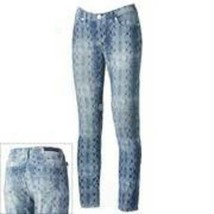 Womens Jeans Rock &amp; Republic Skinny Blue Tie Dye Snake Pants NWT $70-sz 8 - £19.61 GBP