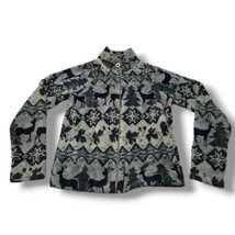 Barrage Collection Jacket Size Small Full Zip Up Jacket Fleece Holiday D... - $40.54