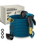 Third Generation Expandable Garden Hose 100' Ocean Blue - $55.48 CAD