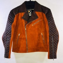 Handmade Men’s Cafe Racer Stylish Biker Brown New Distressed Real Leather Jacket - £141.04 GBP