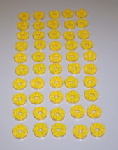 50 Used Lego 2 x 2 Yellow Round Plates With Axle Hole 4032 - £7.94 GBP