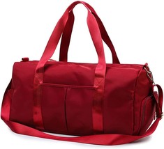 Sports Gym Bag for Women Travel Duffel Bag with Wet Pocket and Shoes Compartment - £31.88 GBP