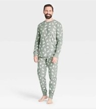 NWT Adult 2 pieces Halloween Ghost Long Sleeve Pajama Set, Gray, Size XXL - £6.70 GBP