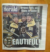 Boston Bruins Rally Past Blues in Game 1 Stanley Cup Herald Newspaper 5-... - £14.78 GBP