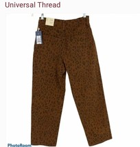 Universal Thread Womens Leopard Print Vintage Stretch Straight Leg Jeans Size 8 - £11.32 GBP