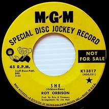 Roy Orbison - She / Here Comes The Rain Baby [7&quot; 45 rpm Promo Single] - £4.47 GBP