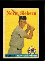 1958 TOPPS #54 NORM SIEBERN VG (RC) YANKEES UER *NY8421 - $8.82