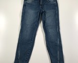 AMO Donna 30 Jeans Blu Twist Immersione Barrette Aderente Affusolato M L... - £41.02 GBP