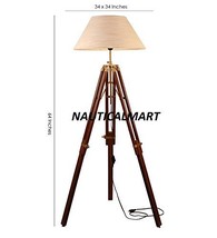 Cocovey White Khadi Floor Tripod Lamp By Nauticalmart - $197.01